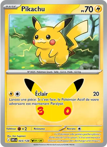 Carte Pikachu — 30ᵉ Anniversaire