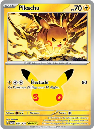 Carte Pikachu — 30ᵉ Anniversaire