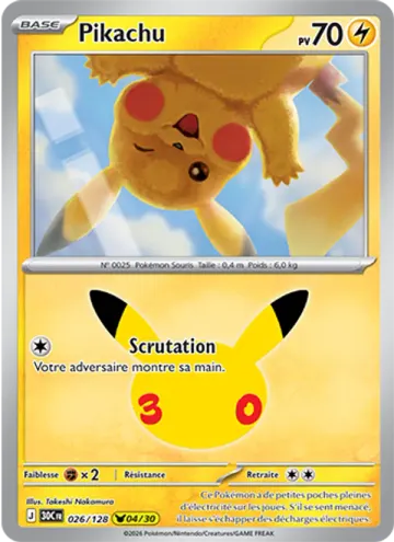Carte Pikachu — 30ᵉ Anniversaire