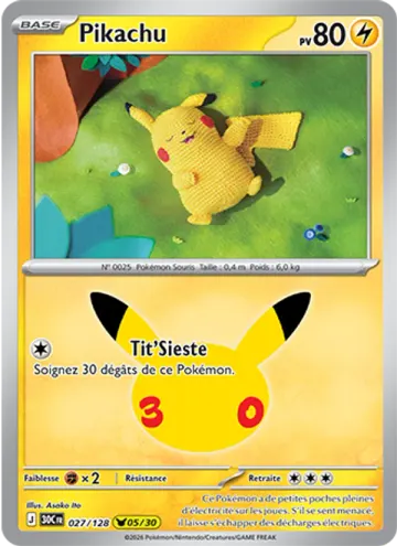 Carte Pikachu — 30ᵉ Anniversaire