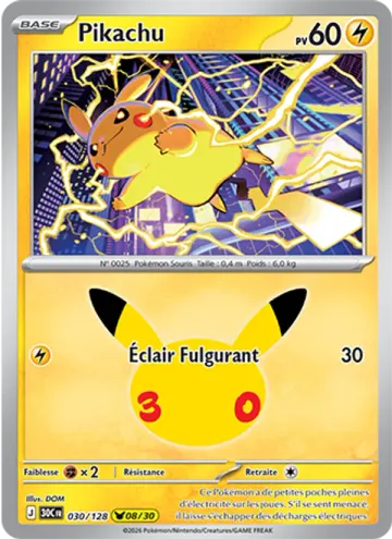 Carte Pikachu — 30ᵉ Anniversaire