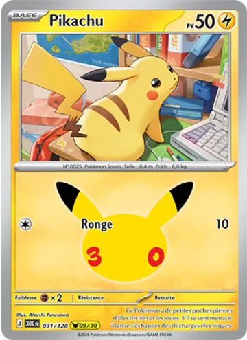 Carte Pikachu — 30ᵉ Anniversaire
