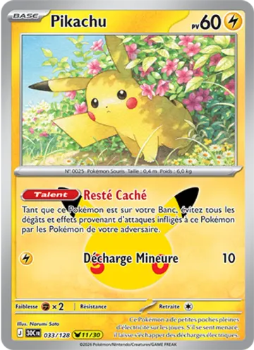 Carte Pikachu — 30ᵉ Anniversaire