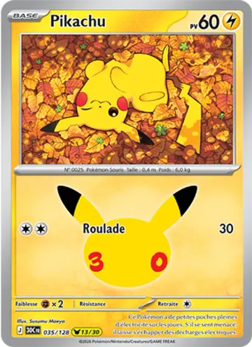 Carte Pikachu — 30ᵉ Anniversaire