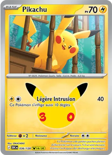 Carte Pikachu — 30ᵉ Anniversaire
