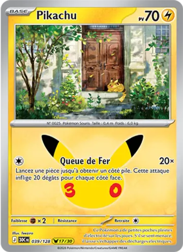 Carte Pikachu — 30ᵉ Anniversaire