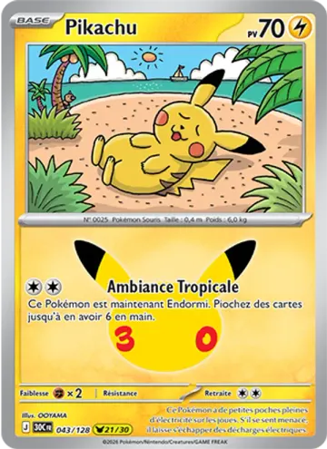 Carte Pikachu — 30ᵉ Anniversaire