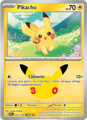 Carte Pikachu — 30ᵉ Anniversaire