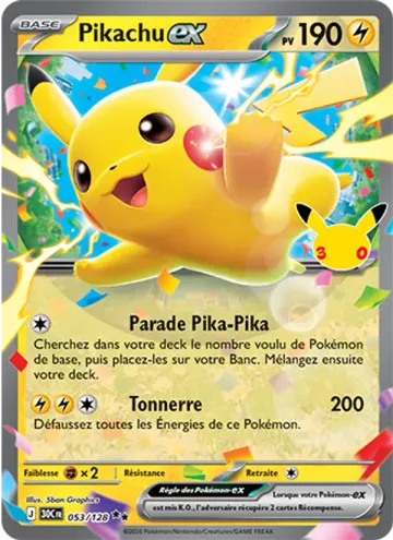 Carte Pikachu-ex — 30ᵉ Anniversaire
