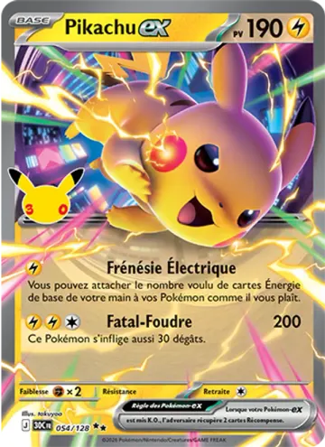 Carte Pikachu-ex — 30ᵉ Anniversaire