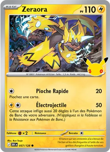 Carte Zeraora — 30ᵉ Anniversaire