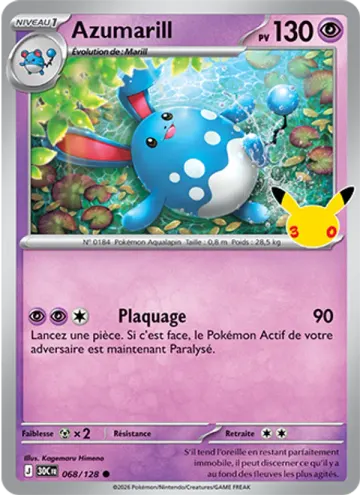 Carte Azumarill — 30ᵉ Anniversaire