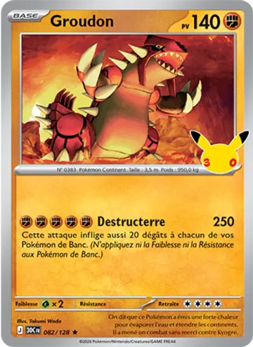 Carte Groudon — 30ᵉ Anniversaire