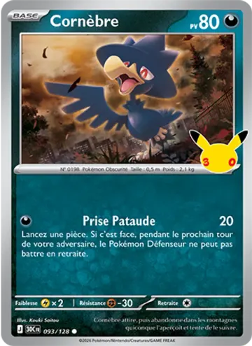 Carte Cornèbre — 30ᵉ Anniversaire