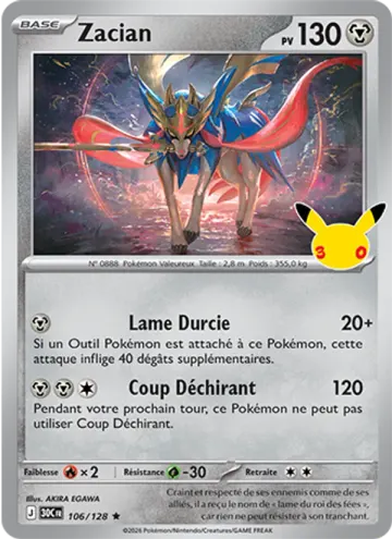 Carte Zacian — 30ᵉ Anniversaire