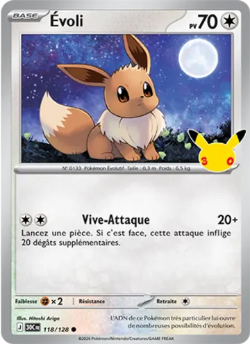 Carte Évoli — 30ᵉ Anniversaire