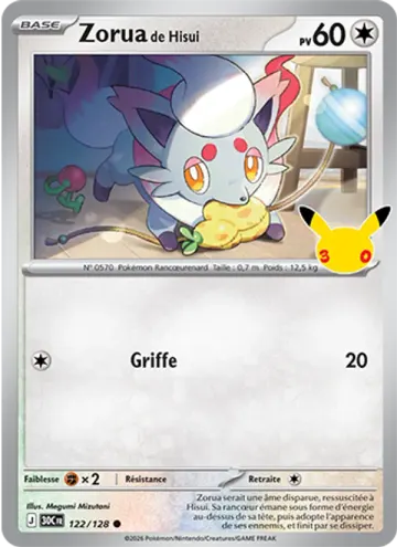 Carte Zorua de Hisui — 30ᵉ Anniversaire