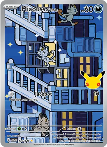 Carte Miaouss d'Alola — 30ᵉ Anniversaire