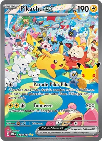 Carte Pikachu-ex — 30ᵉ Anniversaire
