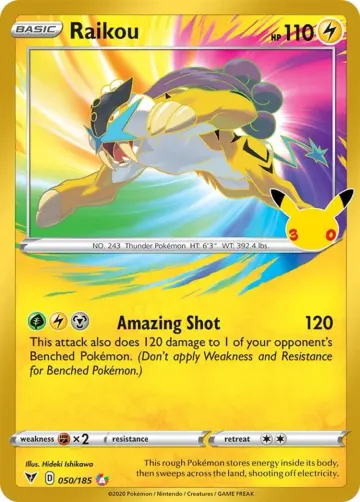 Carte Raikou — Collection Classique30ᵉ Anniversaire