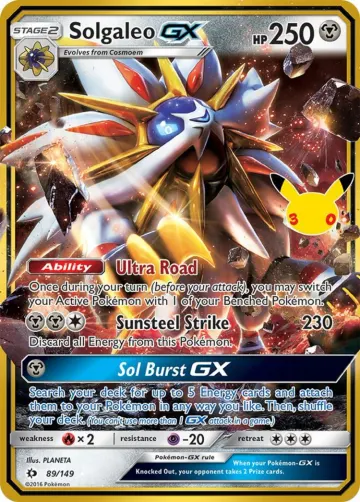 Carte Solgaleo GX — Collection Classique30ᵉ Anniversaire