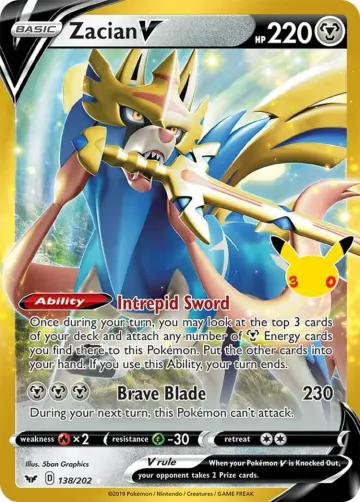 Carte Zacian-V — Collection Classique30ᵉ Anniversaire